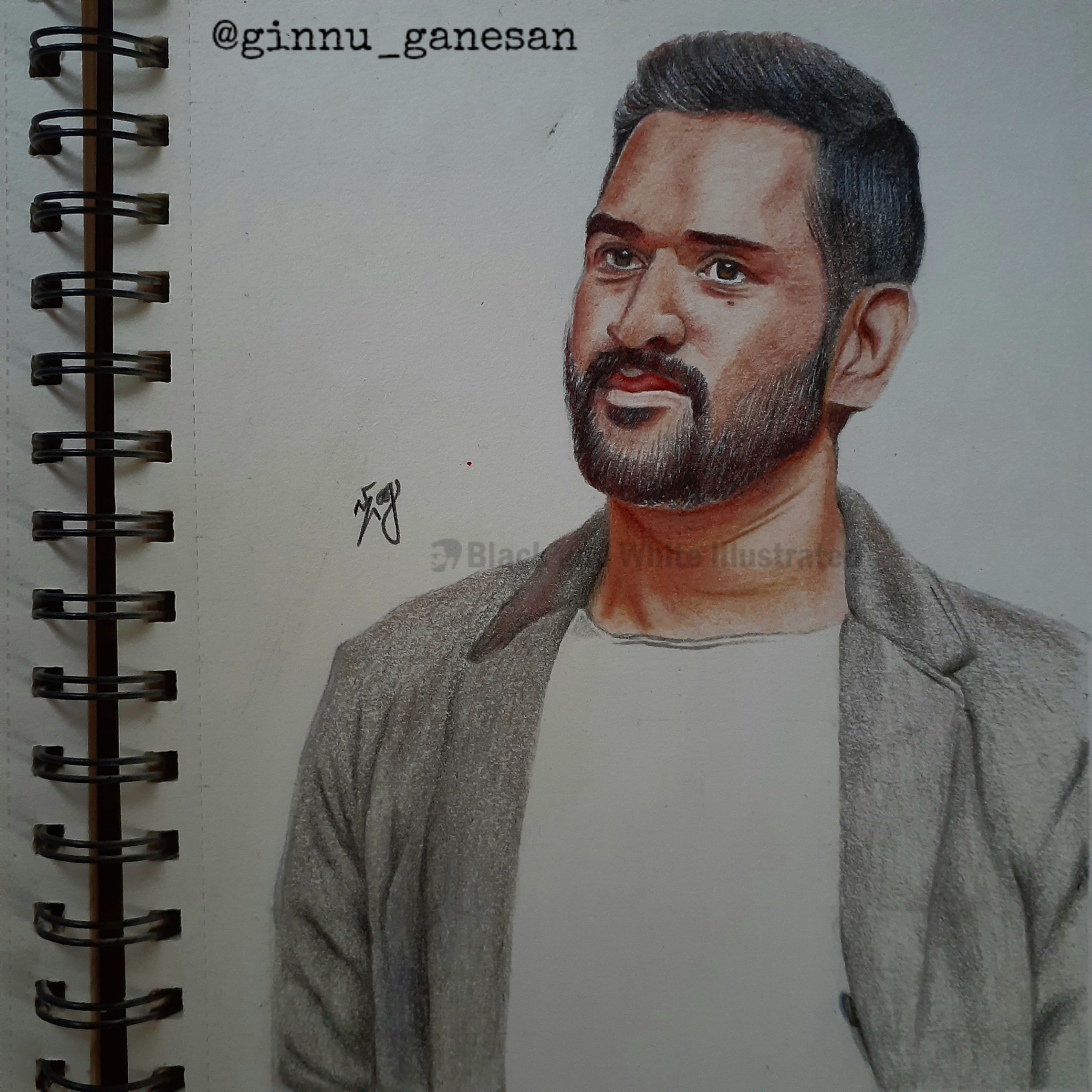 Drawing MS Dhoni is an Indian international cricketer  very easy steps   Banglar Art  YouTube  Drawings Art drawings sketches simple Sketch  videos